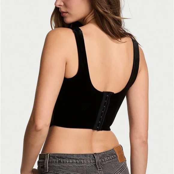 VS • Very Sexy Star Struck Shine Velvet Corset Bra Top - Picture 10 of 13